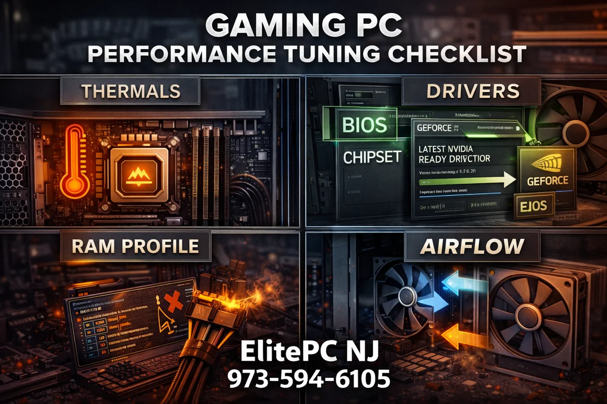 Gaming PC crash troubleshooting checklist: power, temperatures, RAM, drivers